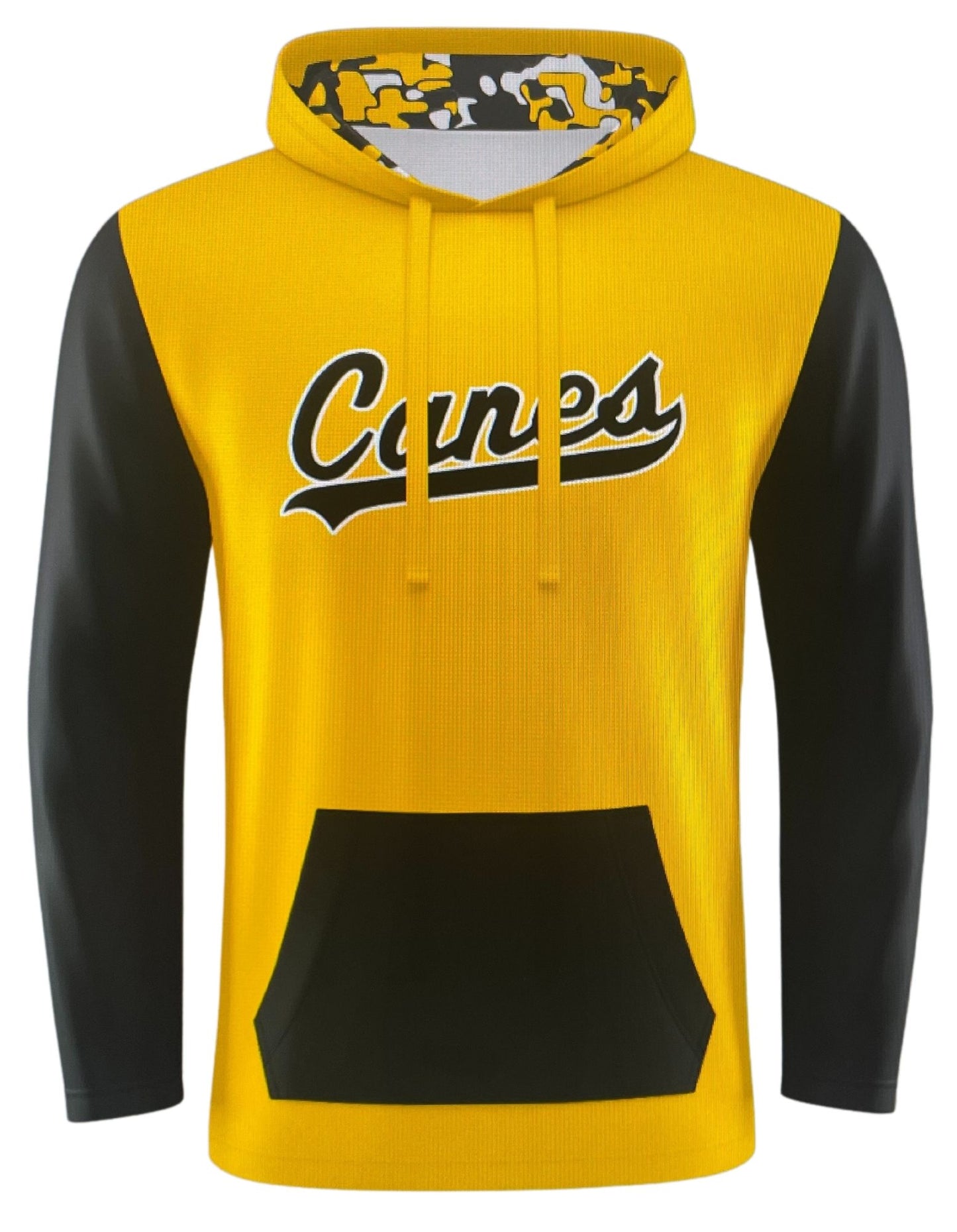 Gold Canes Sublimated Long Sleeve Tee with Hood