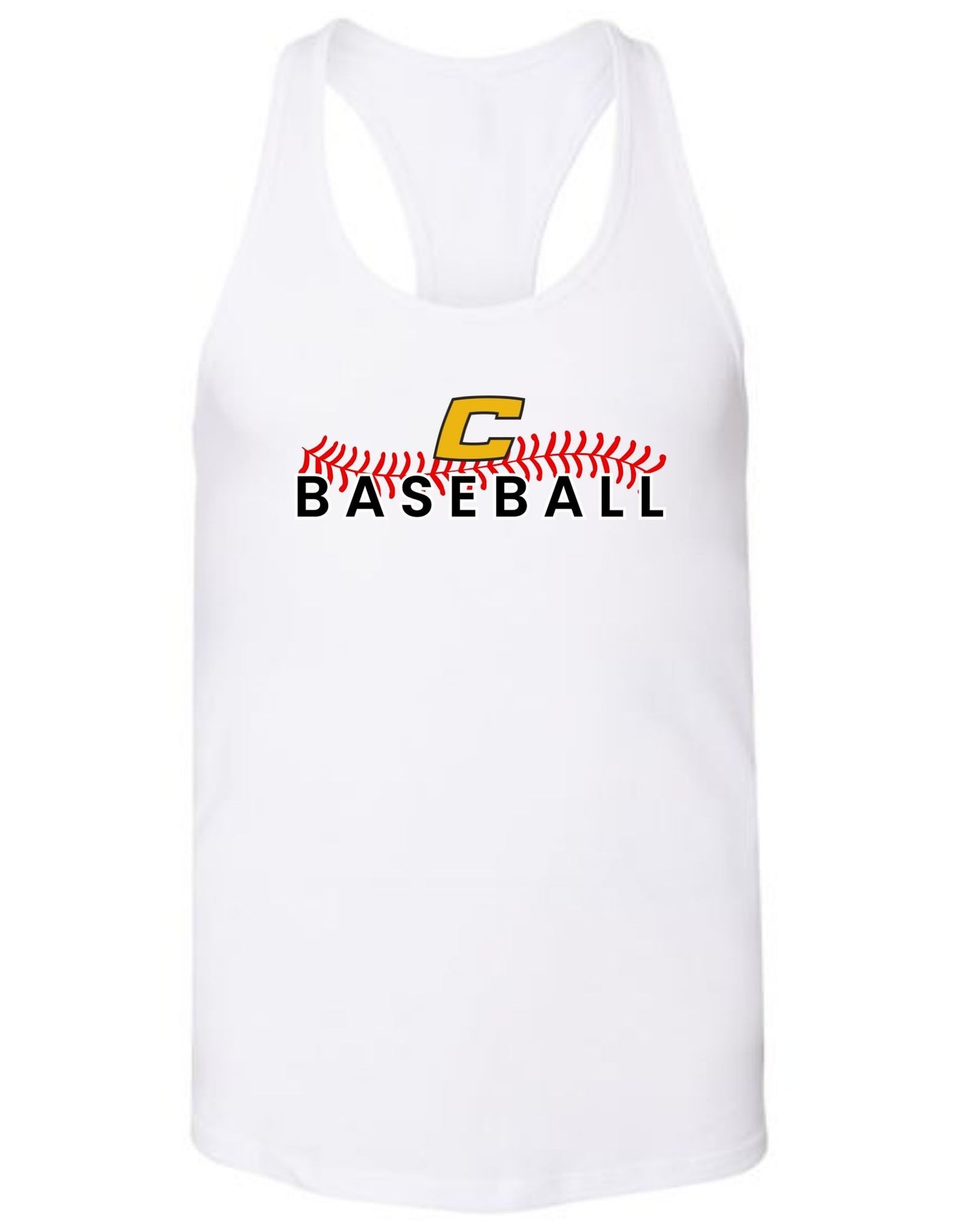 C Stitch Baseball Racerback Tank