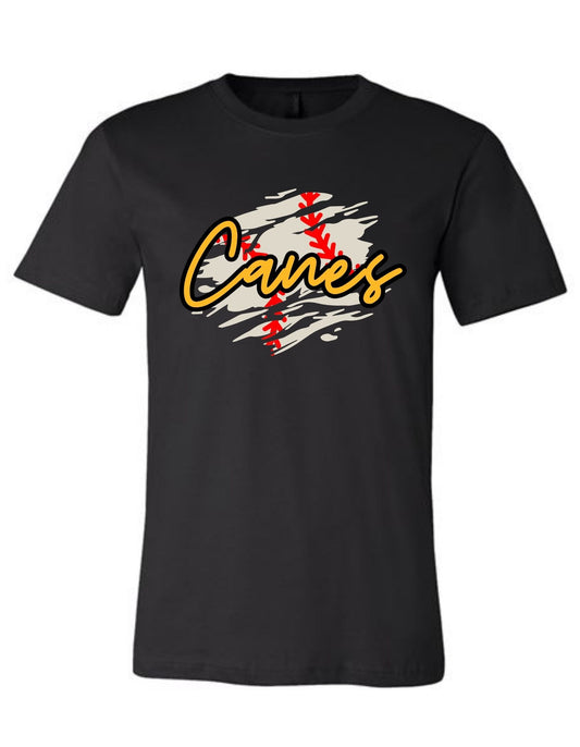 Canes Baseball Print Tee