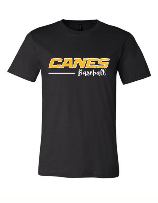 Canes Baseball Script Tee