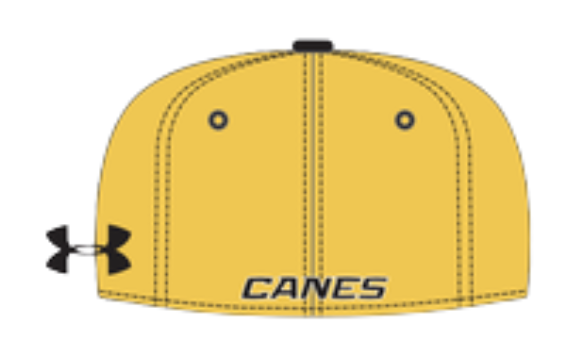 UA Canes Game Hat Gold