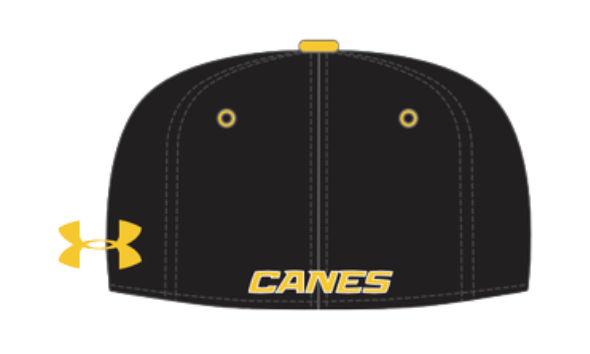 UA Canes Game Hat Black