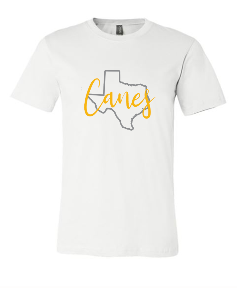 Canes Texas Cursive Tee