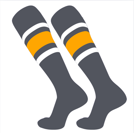 Canes Grey Gold Custom Extra Long Sock