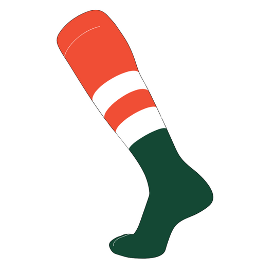 Canes Green Orange Custom Extra Long Sock